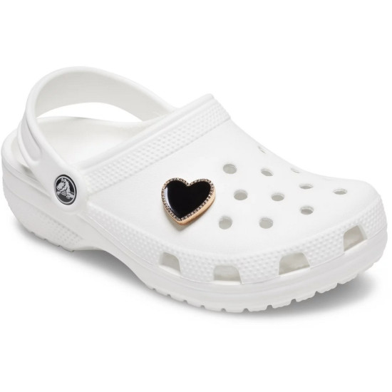 Crocs Jibbitz™ charms Black Heart with Gold Outline